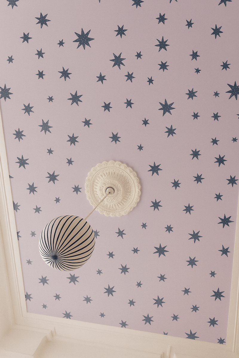 Behang Meet me at the Wall - Starry Night - Lilac - Joëlle Wehkamp