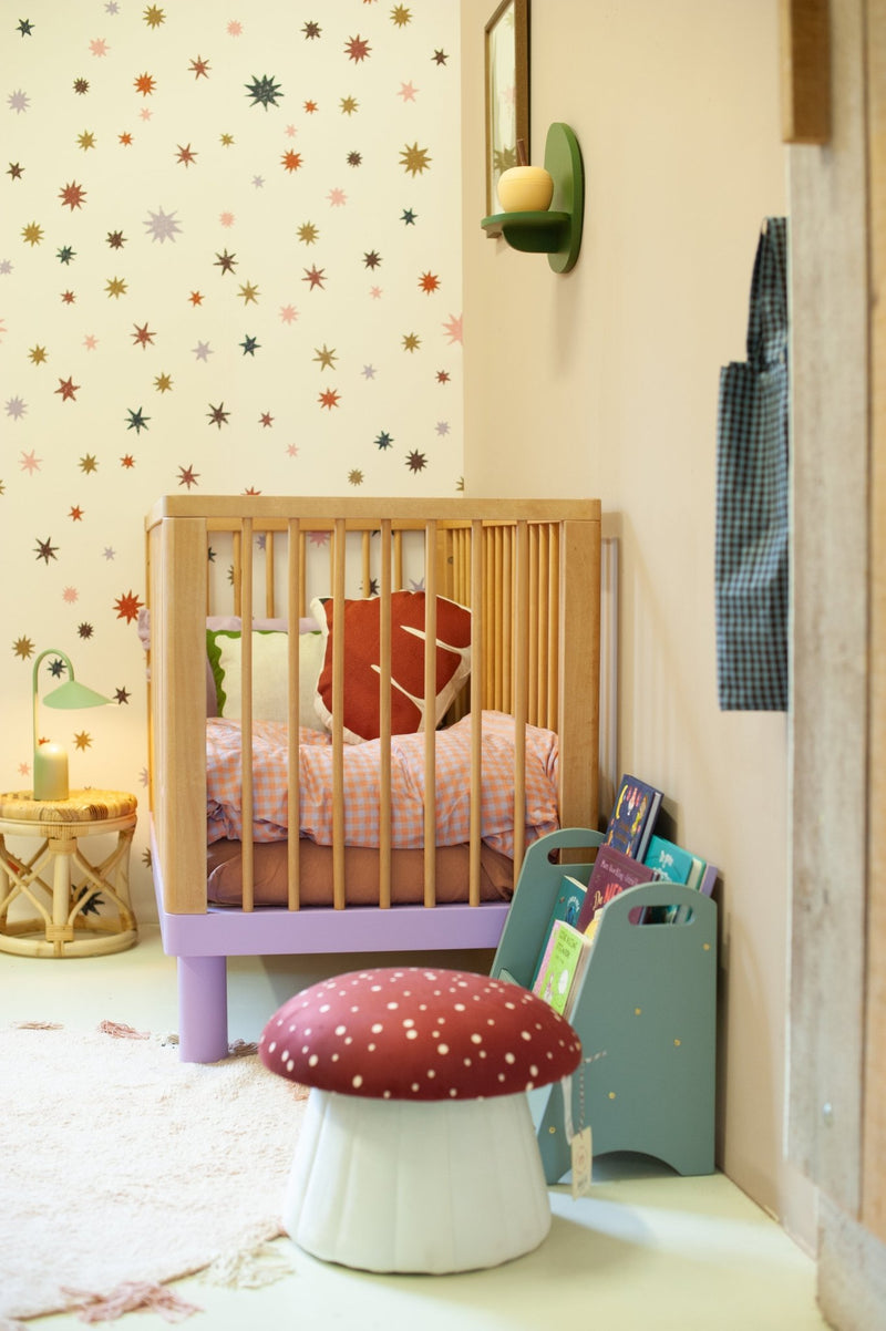 Papel pintado infantil Encuéntrame en la pared - Noche estrellada - Multicolor - Joëlle Wehkamp