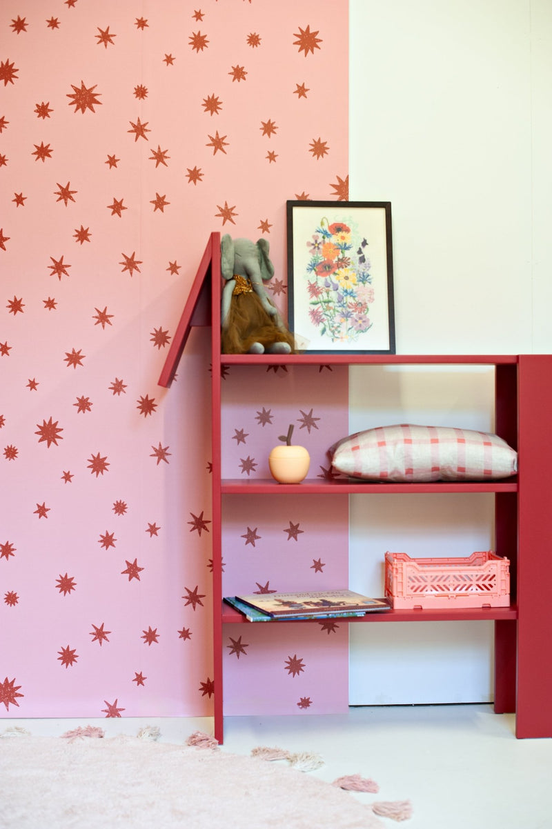 Behang Meet me at the Wall - Starry Night - Pink - Joëlle Wehkamp