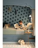 Behang Meet me at the Wall - Lucky Clover - Blue - Joëlle Wehkamp