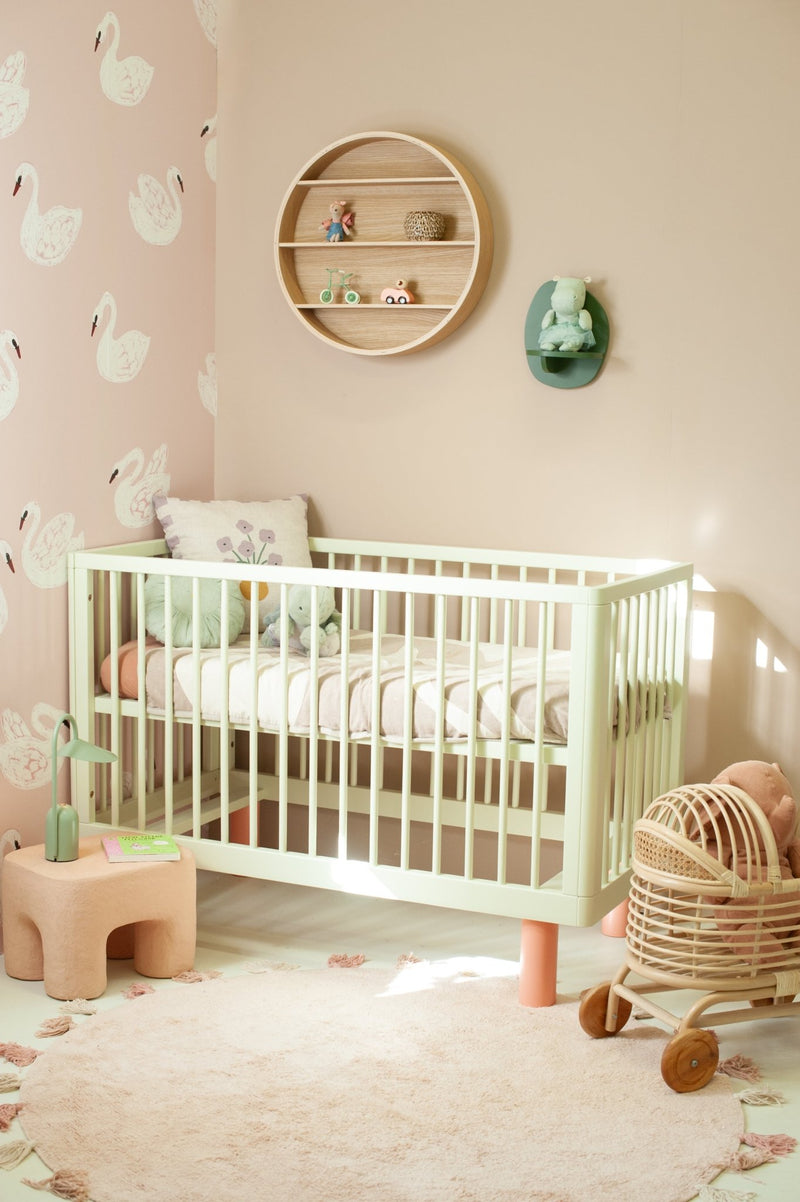 Wallpaper Meet me at the Wall - Swans - Soft pink - Joëlle Wehkamp