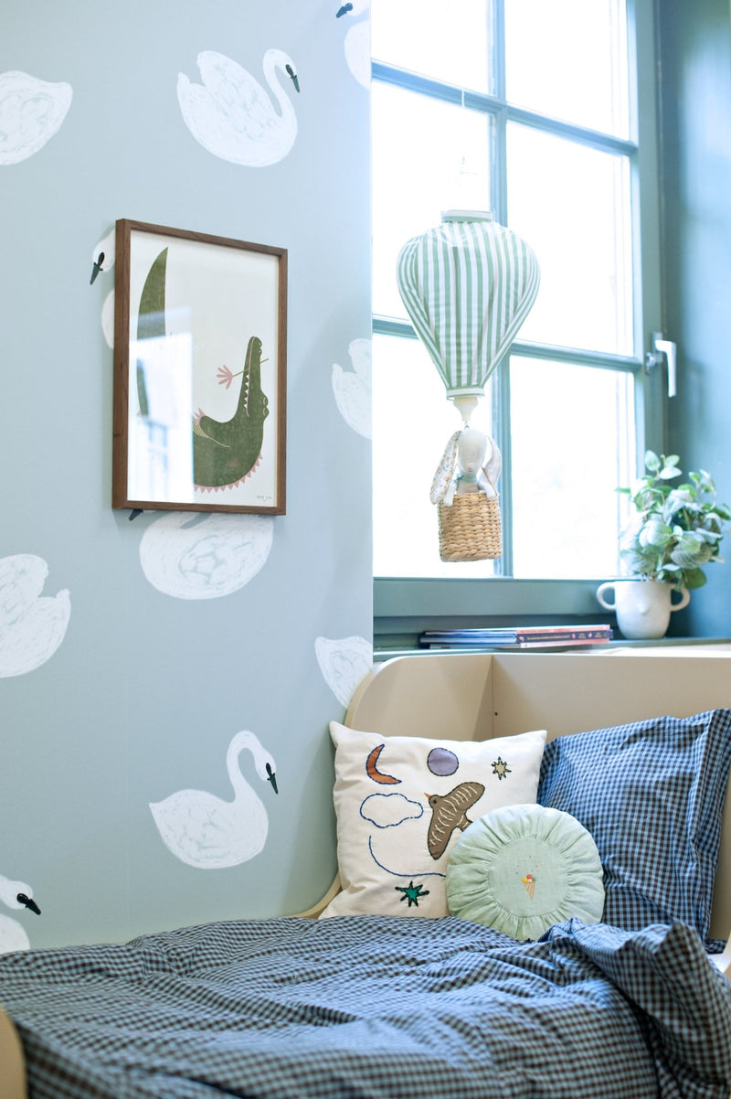 Behang Meet me at the Wall - Swans - Beige - Joëlle Wehkamp