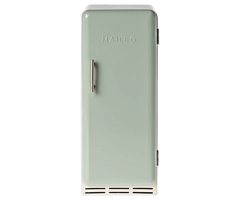 Maileg Dollhouse - Maileg Metal Fridge, Miniature Fridge, Mint 22cm