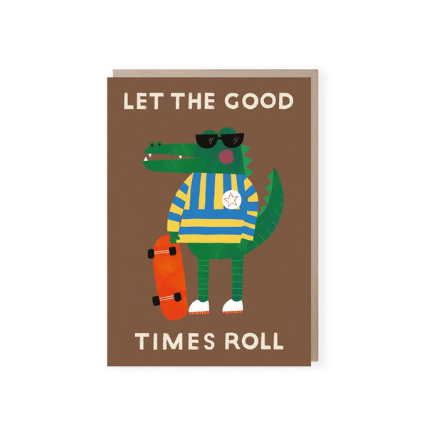 Minibeau – Let the good times roll croc – Grußkarte