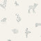 Wallpaper Minibeau - Dotted Woodland Animals - White