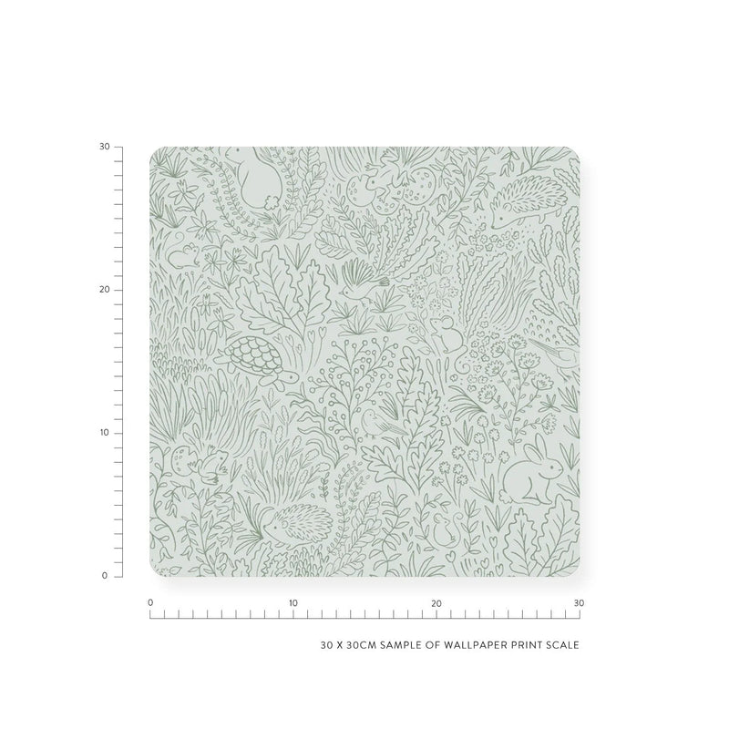 Tapetenmuster Minibeau – Garden Doodles Sage