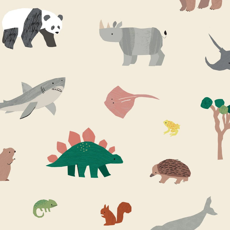 Wallpaper sample Minibeau - Papercut Animals