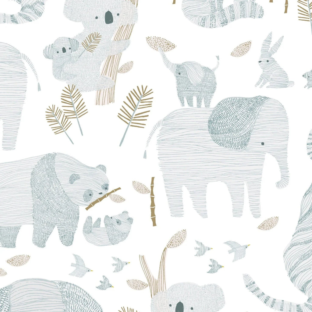 Wallpaper sample Minibeau - Stripey safari