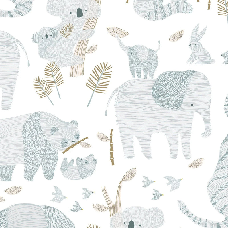 Wallpaper sample Minibeau - Stripey safari