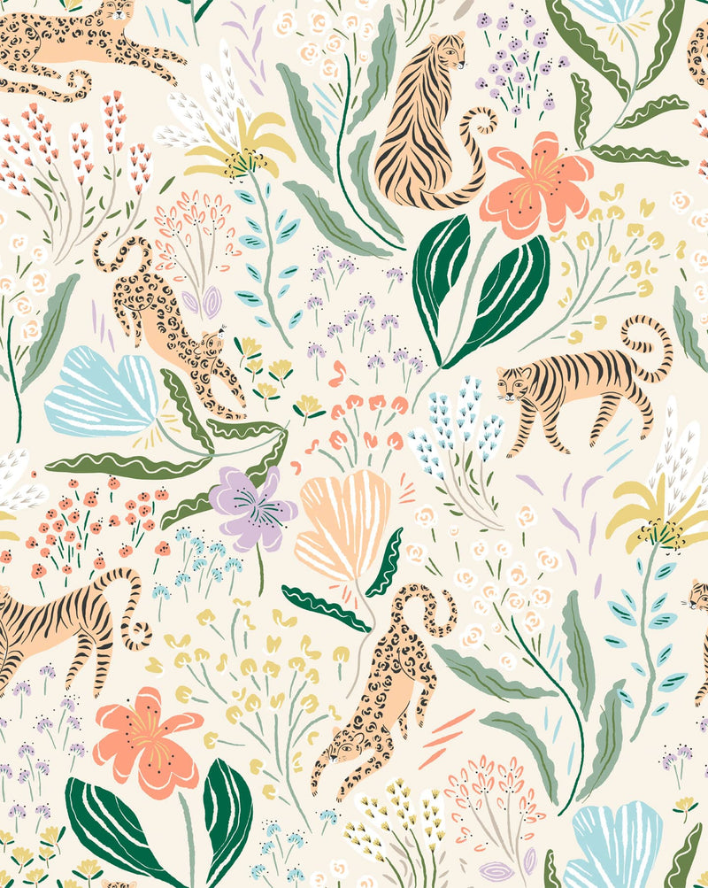 Behang Minibeau - Springtime Big Cats