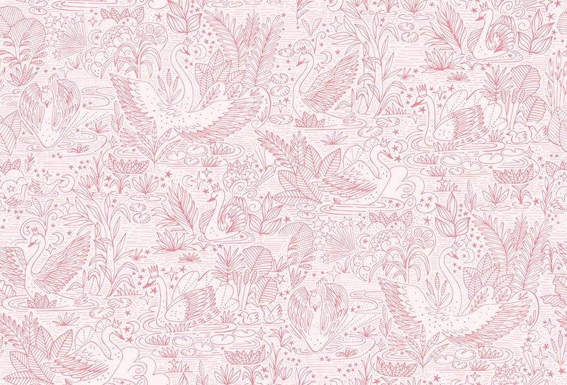 Wallpaper Minibeau - Woodcut Wonderland Calamine