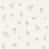 Behang Minibeau - Dotted Woodland Animals - White