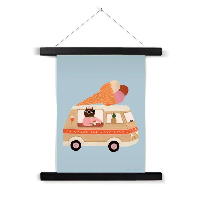 Minibeau - Art print - Ice Cream Van - A4