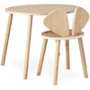 Nofred - Mouse high chair and children's table set - Oak