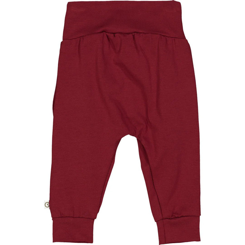 Müsli - Cozy me bow baby pants (Cabernet)