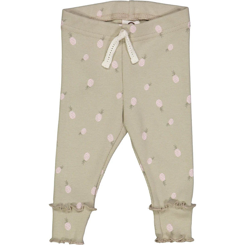 Musli zacht groen baby broekje met pineapple print