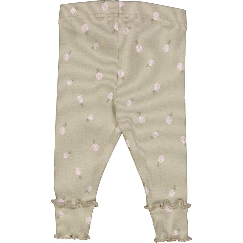 Musli zacht groen baby broekje met pineapple print