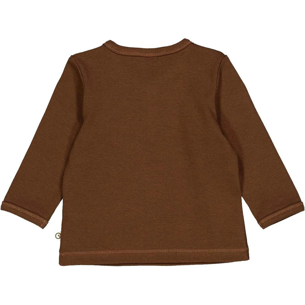 Müsli - Cozy me rib long sleeve top (bark)