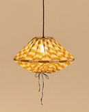 Nobodinoz Yumi Lampenschirm 50 cm Senffliesen – Lampenschirm aus Leinen