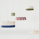 Nobodinoz Leinen-Lampenschirm Blau Ø40 – Leinen-Hängelampe für Kinderzimmer (Vibes-Kollektion)