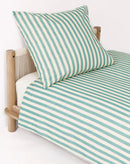 BIbelotte Duvet Cover Terrazzo - Druck beige mit Grün/Gelb