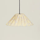 Nobodinoz Ava Lampenschirm Gelbe Blumen Ø50 – Hängelampe aus plissierter Baumwolle