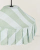 Nobodinoz Nicole Lampenschirm Green Diagonal Stripes Ø50 – Hängelampe aus Baumwolle