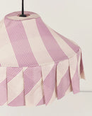 Nobodinoz Nicole Lampenschirm Lilac Diagonal Stripes Ø50 – Hängelampe aus Baumwolle