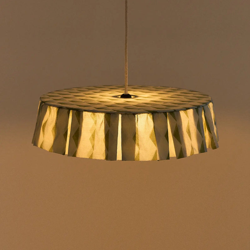 Nobodinoz - Vibes-Kollektion - Lampenschirm Grünblau Harlekin Durchm. 50cm