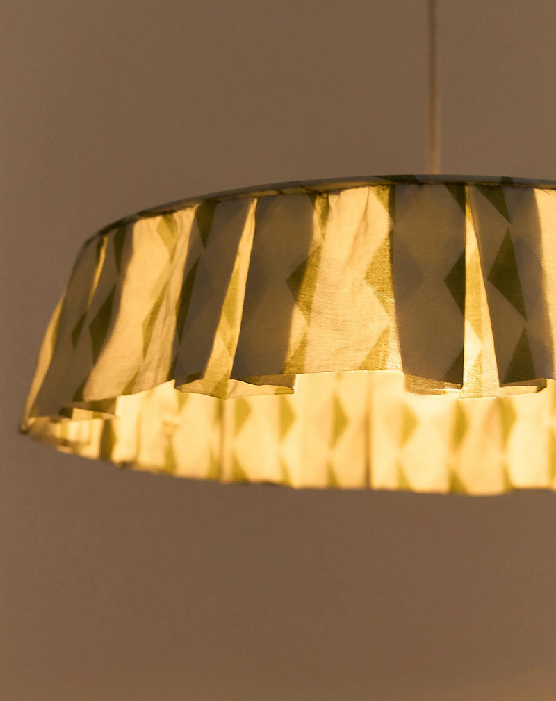 Nobodinoz - Vibes-Kollektion - Lampenschirm Grünblau Harlekin Durchm. 50cm