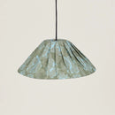 Nobodinoz Ava Lampenschirm Green Peonies Ø50 – Hängelampe aus plissierter Baumwolle