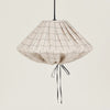 Nobodinoz Yumi Lampenschirm 50 cm Charcoal Grid – Hängelampe aus Leinen für das Kinderzimmer