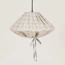 Nobodinoz Yumi Lampenschirm 50 cm Charcoal Grid – Hängelampe aus Leinen für das Kinderzimmer