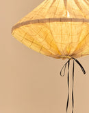 Nobodinoz Yumi Lampenschirm 50 cm Charcoal Grid – Hängelampe aus Leinen für das Kinderzimmer