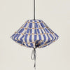 Nobodinoz Yumi Lampenschirm Ø50 cm – Blaues Senfmosaik – Hängelampe aus Leinen