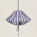 Nobodinoz Yumi Lampenschirm Ø50 cm – Blaues Senfmosaik – Hängelampe aus Leinen