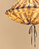 Nobodinoz Yumi Lampenschirm Ø50 cm – Blaues Senfmosaik – Hängelampe aus Leinen