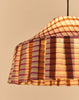 Nobodinoz Nicole Lampenschirm Braun Lila Mosaik Ø50 – Hängelampe aus Baumwolle