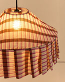 Nobodinoz Nicole Lampenschirm Braun Lila Mosaik Ø50 – Hängelampe aus Baumwolle