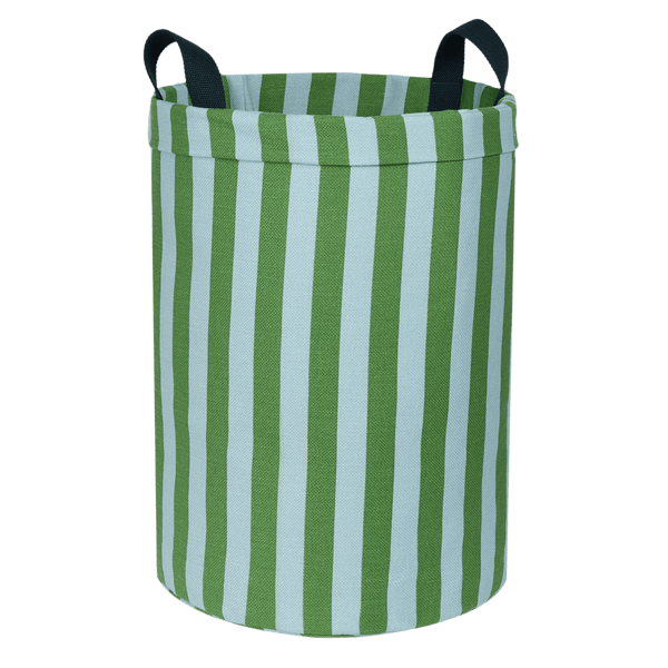 Nobodinoz - Vibes collectie - Round Large Storage Basket - Green/ Blue stripes