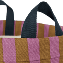 Nobodinoz - Vibes collection - Round Large Storage Basket - Pink/Curry Stripes