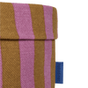 Nobodinoz - Vibes collection - Round Large Storage Basket - Pink/Curry Stripes