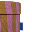 Nobodinoz - Vibes collection - Round Large Storage Basket - Pink/Curry Stripes