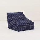 Nobodinoz - Vibes collectie - Zitzak - Navy Blue Grid Vintage Effect