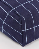 Nobodinoz - Vibes collectie - Zitzak - Navy Blue Grid Vintage Effect