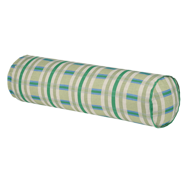 Nobodinoz - Vibes collection - Roll cylinder pillow - Pink Red Grid