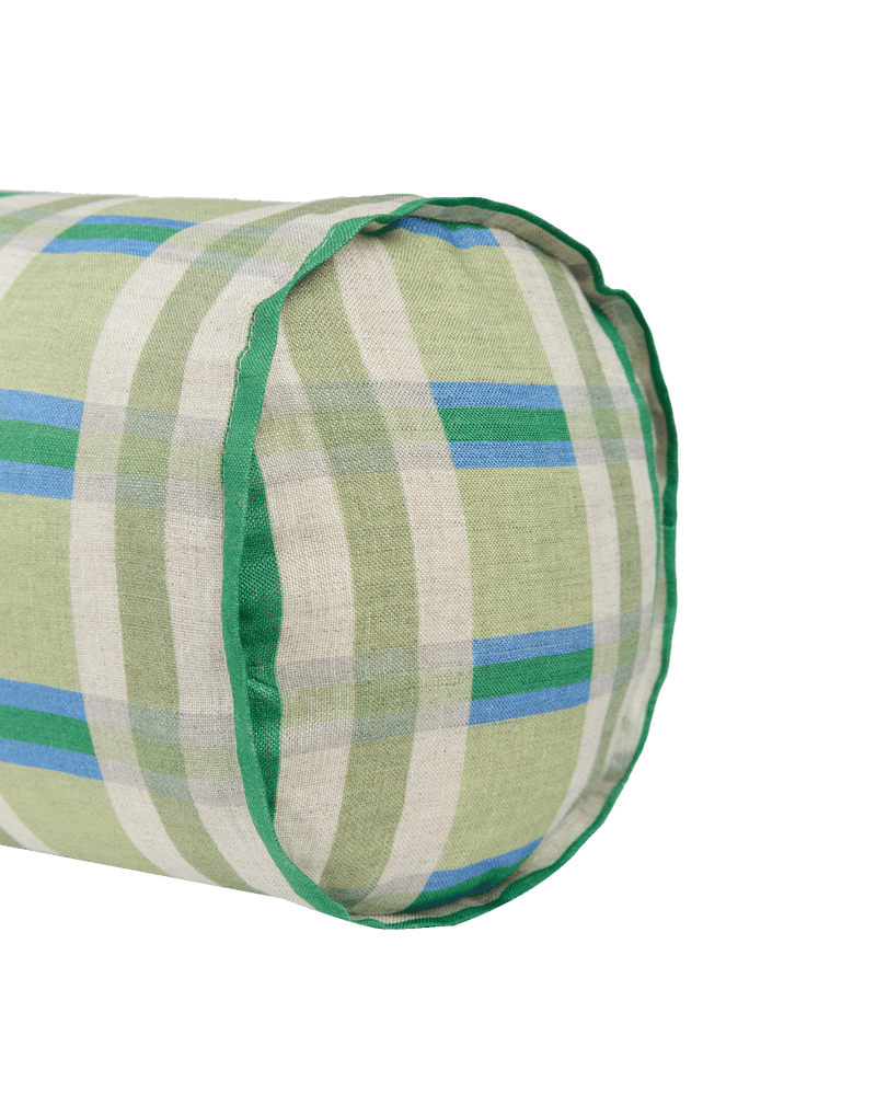 Nobodinoz - Vibes collection - Roll cylinder pillow - Pink Red Grid