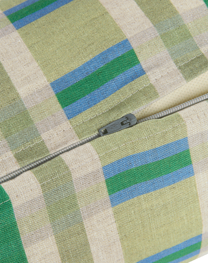 Nobodinoz - Vibes collection - Roll cylinder pillow - Pink Red Grid