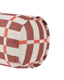 Nobodinoz - Vibes collection - Roll cylinder pillow - Pink Red Grid