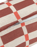 Nobodinoz - Vibes collection - Roll cylinder pillow - Pink Red Grid